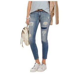 Current Elliott Stiletto Jeans in Vintage NY Repair Distressed Patches